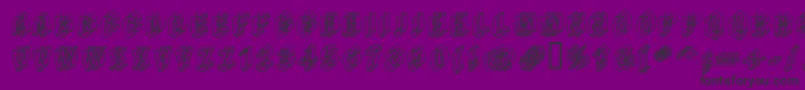 Czcionka Typeem – czarne czcionki na fioletowym tle