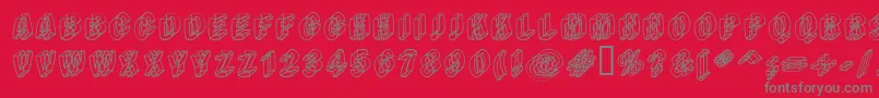 Typeem Font – Gray Fonts on Red Background