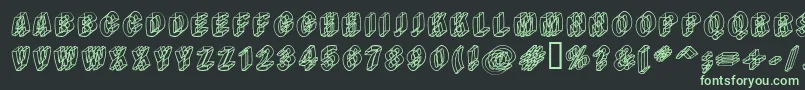 Fonte Typeem – fontes verdes em um fundo preto