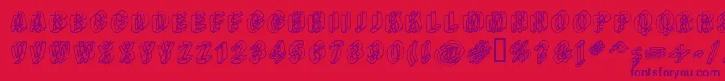 More about Typeem Font Typeem Font – Purple Fonts on Red Background
