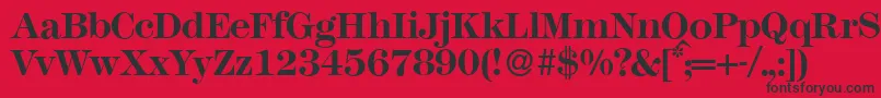 M791ModernBold Font – Black Fonts on Red Background