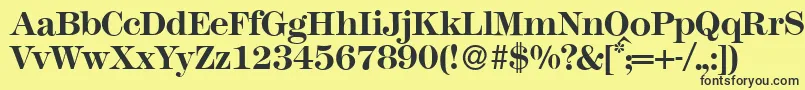 M791ModernBold Font – Black Fonts on Yellow Background