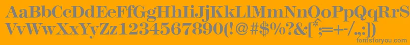 M791ModernBold Font – Gray Fonts on Orange Background