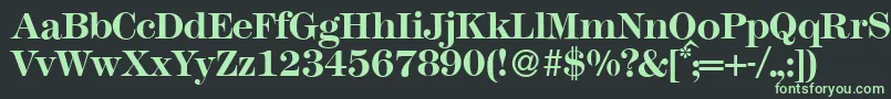 M791ModernBold Font – Green Fonts on Black Background