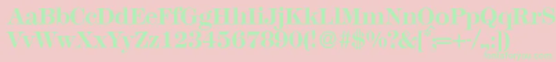 M791ModernBold Font – Green Fonts on Pink Background