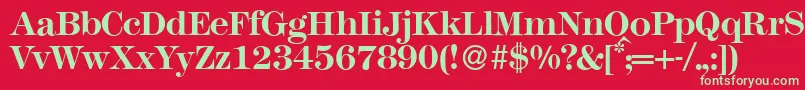 M791ModernBold Font – Green Fonts on Red Background