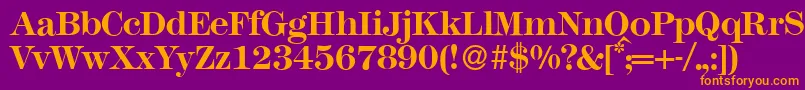 M791ModernBold Font – Orange Fonts on Purple Background