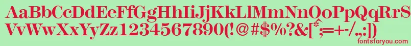 M791ModernBold Font – Red Fonts on Green Background