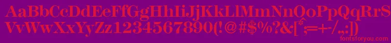 Шрифт M791ModernBold – красные шрифты на фиолетовом фоне