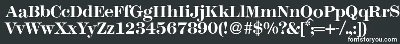 フォントM791ModernBold – 黒い背景に白い文字