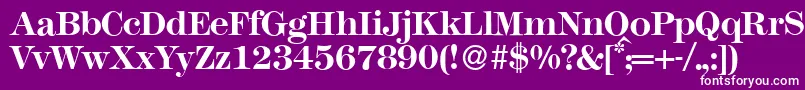 Шрифт M791ModernBold – белые шрифты на фиолетовом фоне