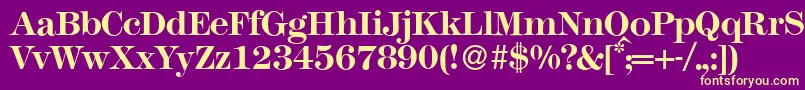 M791ModernBold Font – Yellow Fonts on Purple Background