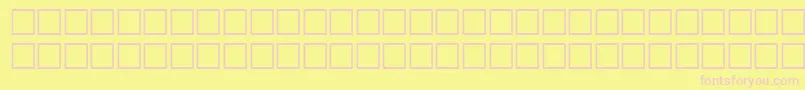 HansenRegular-fontti – vaaleanpunaiset fontit keltaisella taustalla