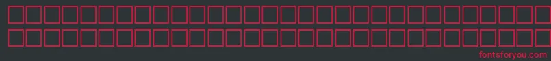 フォントHansenRegular – 黒い背景に赤い文字