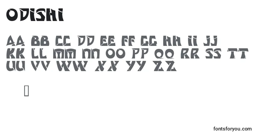 Czcionka Odishi – alfabet, cyfry, specjalne znaki