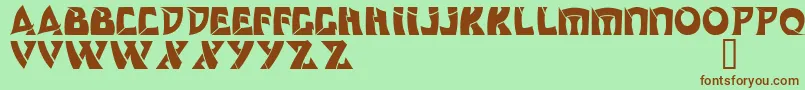 Odishi Font – Brown Fonts on Green Background