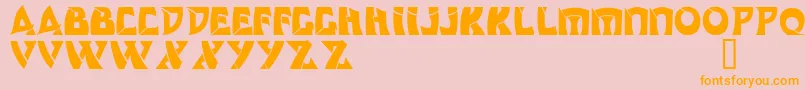 Odishi-fontti – oranssit fontit vaaleanpunaisella taustalla