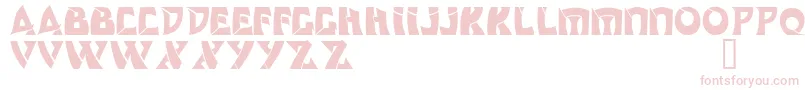 Fonte Odishi – fontes rosa em um fundo branco