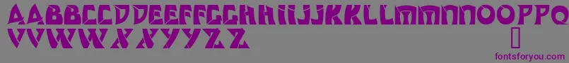 フォントOdishi – 紫色のフォント、灰色の背景