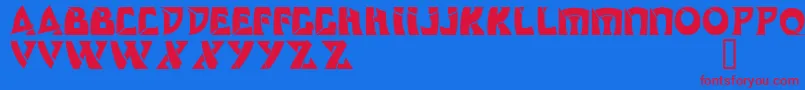 Odishi Font – Red Fonts on Blue Background