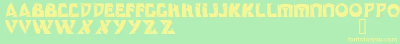 Odishi Font – Yellow Fonts on Green Background