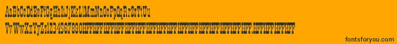 HffXmasHoedown Font – Black Fonts on Orange Background