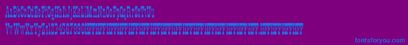 HffXmasHoedown Font – Blue Fonts on Purple Background