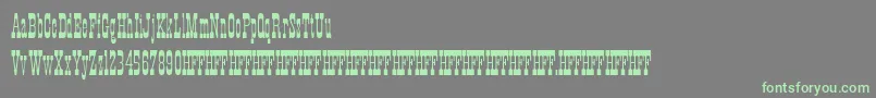HffXmasHoedown Font – Green Fonts on Gray Background
