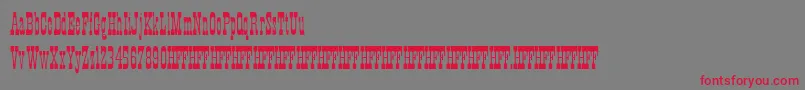 フォントHffXmasHoedown – 赤い文字の灰色の背景