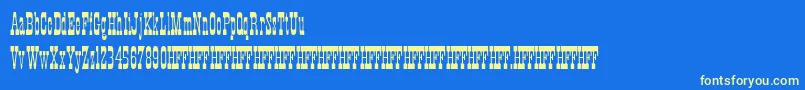 HffXmasHoedown Font – Yellow Fonts on Blue Background