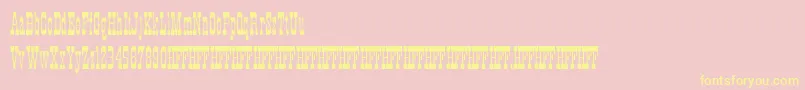 HffXmasHoedown Font – Yellow Fonts on Pink Background