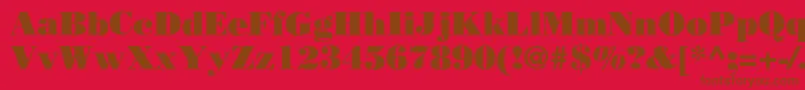 BodoniPoster Font – Brown Fonts on Red Background