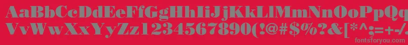 BodoniPoster Font – Gray Fonts on Red Background