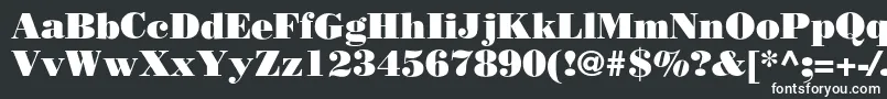 Шрифт BodoniPoster – белые шрифты