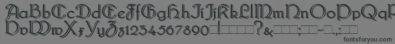 Bridgebl-Schriftart – Schwarze Schriften auf grauem Hintergrund