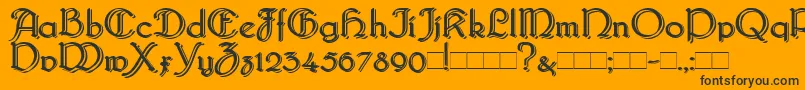 Шрифт Bridgebl – чёрные шрифты на оранжевом фоне