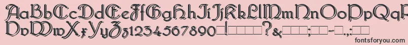 Bridgebl Font – Black Fonts on Pink Background