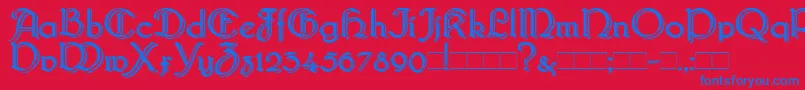 Bridgebl Font – Blue Fonts on Red Background