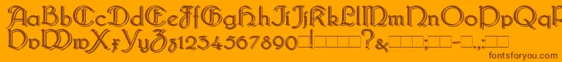 Bridgebl Font – Brown Fonts on Orange Background