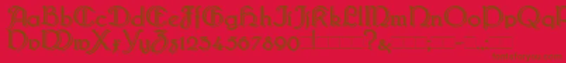 Bridgebl Font – Brown Fonts on Red Background