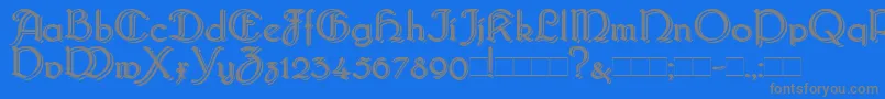 Bridgebl Font – Gray Fonts on Blue Background