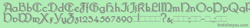 Шрифт Bridgebl – серые шрифты на зелёном фоне