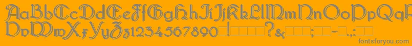 Bridgebl Font – Gray Fonts on Orange Background
