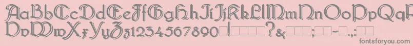 Bridgebl Font – Gray Fonts on Pink Background