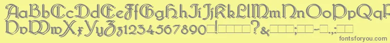 Шрифт Bridgebl – серые шрифты на жёлтом фоне