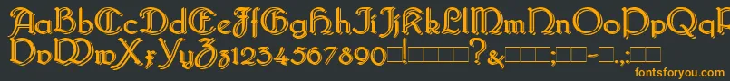 Bridgebl Font – Orange Fonts on Black Background