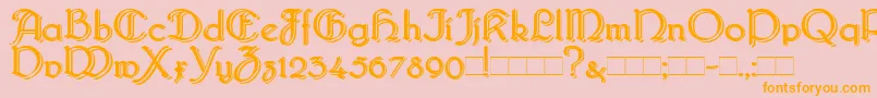 Шрифт Bridgebl – оранжевые шрифты на розовом фоне
