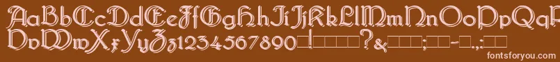 Шрифт Bridgebl – розовые шрифты на коричневом фоне