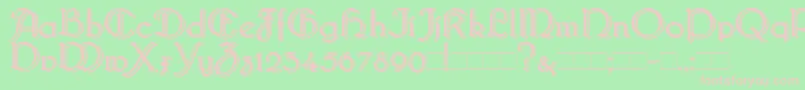 Bridgebl Font – Pink Fonts on Green Background