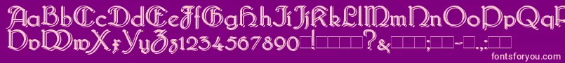 Bridgebl-Schriftart – Rosa Schriften auf violettem Hintergrund